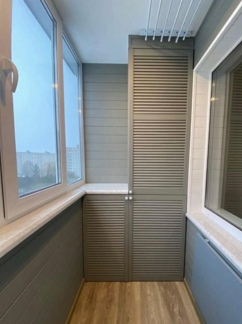 Отделка балкона ламинатом